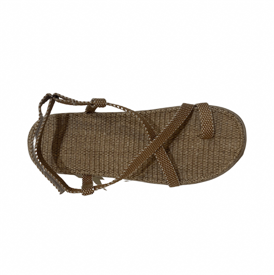 Lovelies Sandaler - Isola - Jute Sole sandal w/Toe, Biscuit